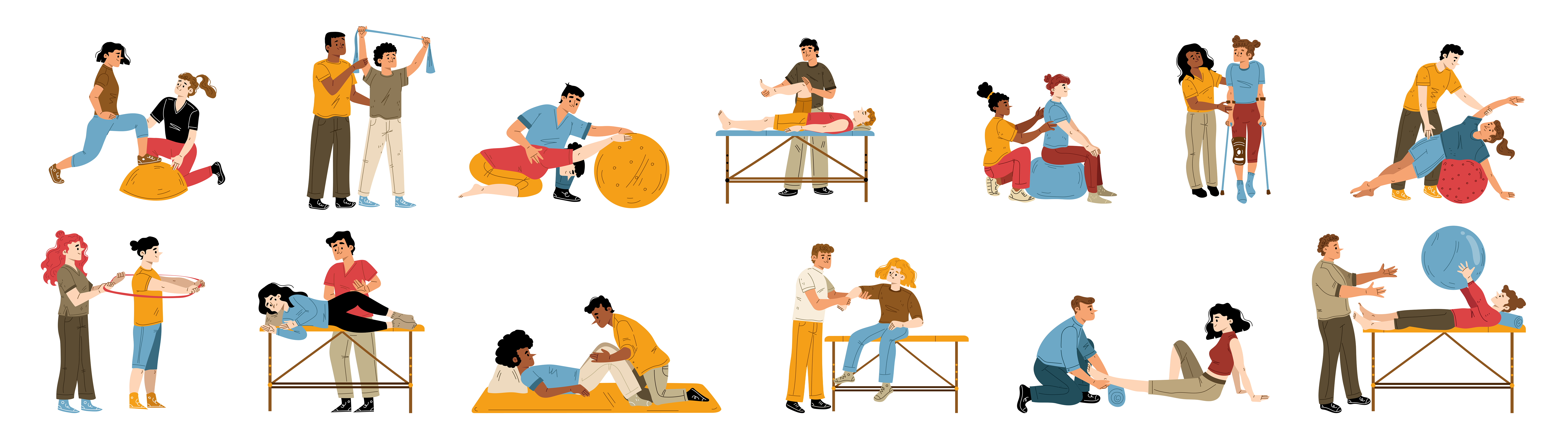 Physiotherapy students in training